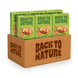 Back to Nature - Multigrain Flax Seeded Flatbread Crackers - Non-GMO, Made with Real Ingredients like Wheat Flour & Whole Grains - Seriously Tasty Snacks - 5 Ounce (Pack of 6)