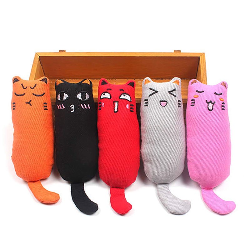 Legendog 5Pcs Bite Resistant Catnip Toy for Cats,Catnip Filled Cartoon