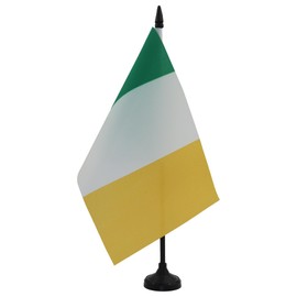 AZ FLAG Ireland Table Flag 5'' x 8'' - Irish Desk Flag 21 x 14 cm - Black plastic stick and base