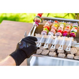 FENNEK Premium Barbecue Gloves, Heat Resistant up to 500 Degrees, with Forearm Protection, for Grilling, Baking, Cooking, BBQ, Campfire, 1 Pair - One Size