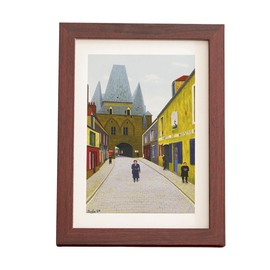 marysgift Photo Frame 3.5x5 Picture Frames Mirrored Glass Photo Frames for Tabletop Display Horizontally or Vertically (Red Wood,5")