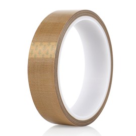 HZCOYIM Teflon Glass Cloth Tape, (1-inch x 33 Feet x 0.18mm) High Temperature PTFE Coated Fiberglass Adhesive Tape for Vacuum Sealer Machine, Hand Impulse Sealers Insulation