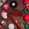 Boao 2 Rolls Christmas Buffalo Plaid Ribbon Christmas Wrapping Ribbon
