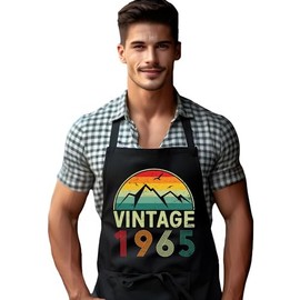 DCG PRINTWEAR 60th Birthday Apron for Men – Born in 1965 Funny Novelty Gift – 60 Years Old Cooking or BBQ Present for Dad, Grandpa, Husband