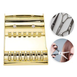 Porta tijeras para el cabello, tijeras para el hogar, porta tijeras para peluquería, estuche para tijeras organizador de escritorio para salón, herramienta para el cabello de peluquería(ORO)