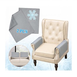 Headrest Covers for Recliners Couch Arm Rest Covers Sofa Headrest Protector for Pet Proof Chair Arm Pads Anti Scratch Armchair Cooling Slipcovers Washable Non Slip Decorate Covering (2 PCS Grey)