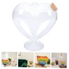Zerodeko Heart Jar Candy Holder Glass Vases Glass Candy Dish