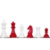 Sunrise Chess Staunton 6 Plastic Chess Pieces - Snow White