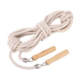 ST TS Large Jump Rope, Large Jump Rope, Long Rope, 12.6 ft (5 m), 22.6 ft (7 m), 32.8 ft (10 m), For Groups, Sports, Competitions, Practice, Wooden Pattern, Jump Rope (01, 5 m)