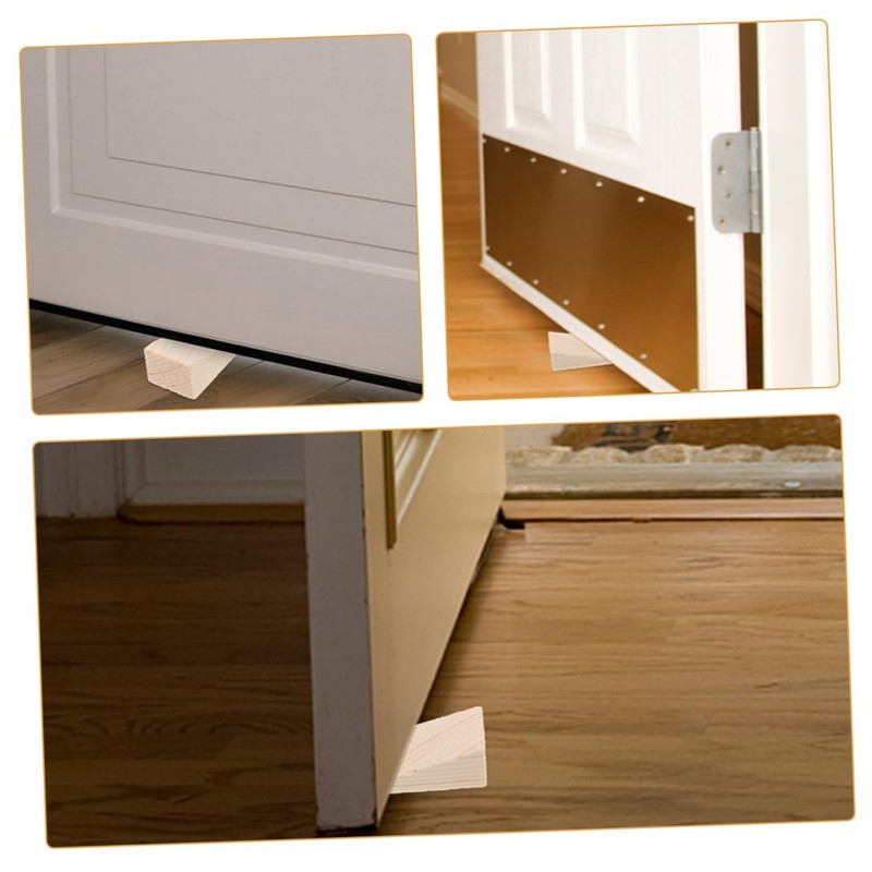 STOBOK 4sets Wooden Door Wedge Stopper Mute Door Stopper Wall
