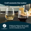 Libbey Stemless Wine Glasses Set of 12, Dishwasher Safe Set