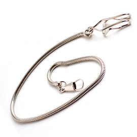 BOSHIYA Clip Pocket Watch Chain for Men Vintage Metal Alloy Albert Vest Chain 14.9 Inch Pocket Watch Chains Link