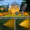 CREPOW Solar Spot Lights Outdoor, 2 Pack Solar Landscape Spotlights