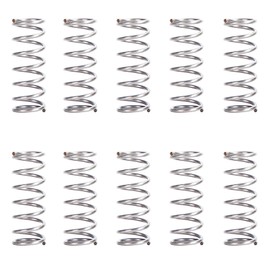 10 Pcs Stainless Steel Compression Springs, Wire Diameter 0.8mm, 6mm OD, 25mm Length