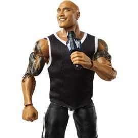 WWE The Rock Elite Collection Action Figure, 6-in Posable Collectible Gift for WWE Fans Ages 8 Years Old & Up