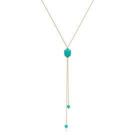 CUFELMU Long Y Necklace for Women Adjustable Sliding Bead Lariat Necklace, Turquoise Blue Statement Pendant Necklace for Vacation, Boho, Beach, Office, Daily Wear Gift