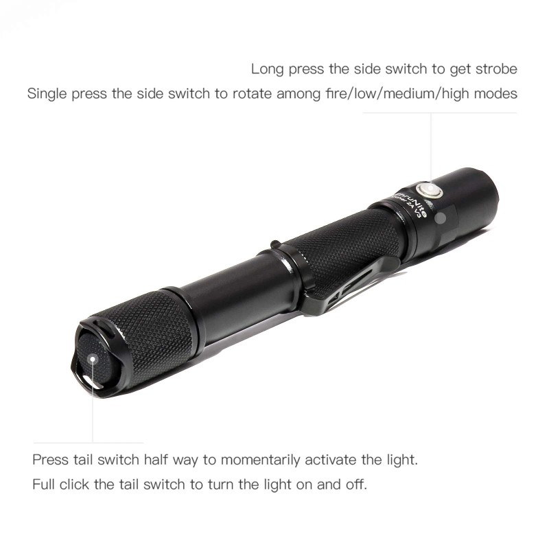 Thrunite Led Flashlight Archer 2A V3, 500 Lumens Mini Aa