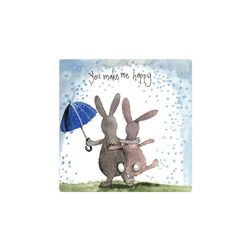 ALEX CLARK You Make Me Happy Bunny Fridge Magnet -