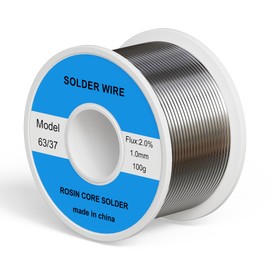 Cable de soldadura 63/37 con núcleo de colofonia, ideal para placas de circuito y reparaciones eléctricas (1.0 mm, 100 g)