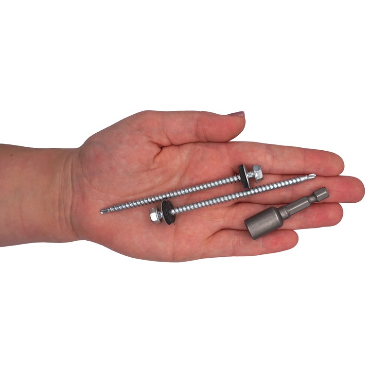 SKIR'CO (Pack of 60) Galvanised Roofing Screws 4.8 x 90mm