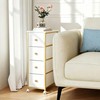 Narrow Storage Cabinet, Narrow Nightstand Dresser with 4 Drawers