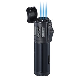 Visol Artemis Triple Torch Flame Butane Refillable Lighter (Shipped Without Butane) (Black)