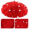 OATIPHO Beret Pearl, Beret Hats for Women Autumn Elegant Beaded