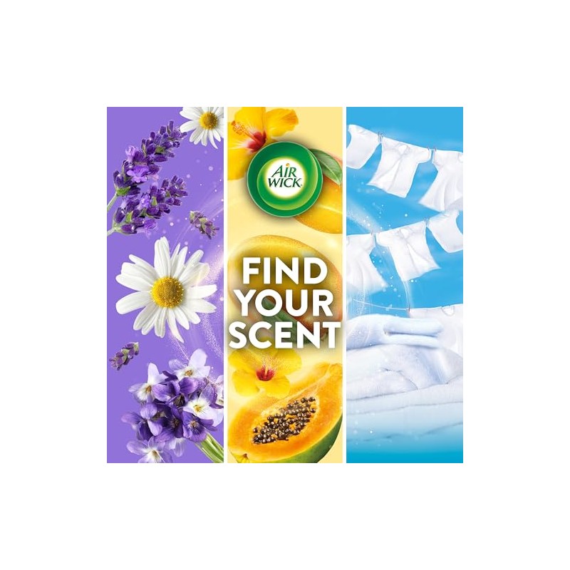 Air Wick Aromatizante de Ambiente Continuo, Fresh Waters, 5 repuestos