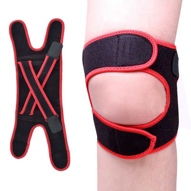 1Pair Adjustable Pressurized Patella Kneecap Outdoor Cyling Climbing Sport Kneepad