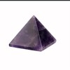 Brazilian Amethyst Pyramid Natural Stone for Wellbeing and Meditation (4cm)