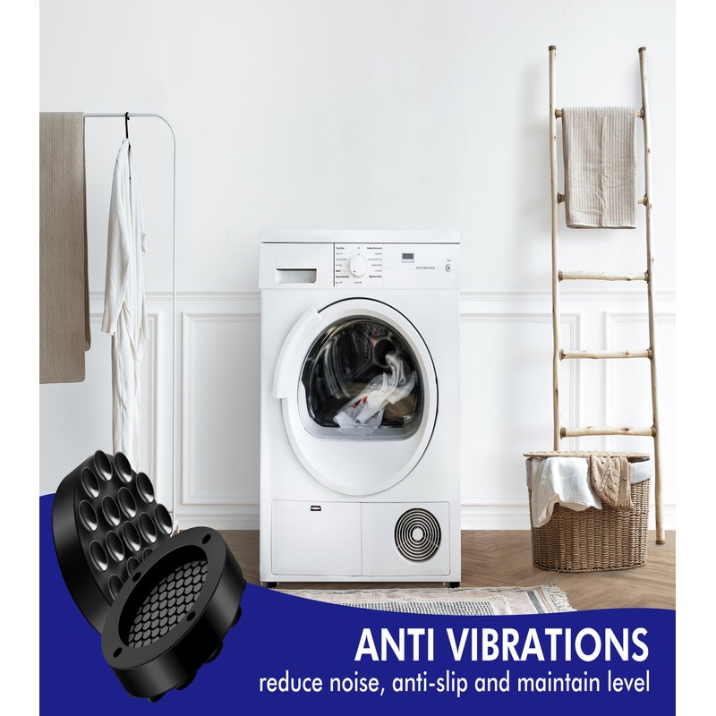 LILIWER Anti Vibration Pads For Washing Machine, Prevent Sliding Out,
