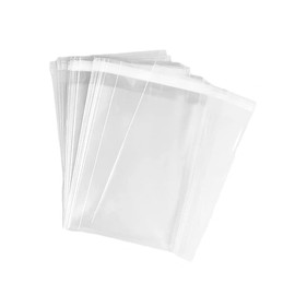 UUYYEO 100 Pcs Clear Plastic Cello Bags Sealable Cellophane Bags Transparent Resealable Bags Self Sealing Cookie Bags Clothes Packaging Bags 5 x 7in