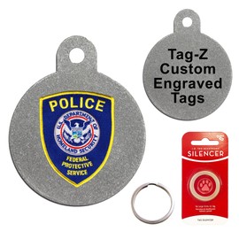 DHS Police Patch - Federal Protective Service - Customized - PET TAG - Circle Shape - TAG-Z Dog Tags