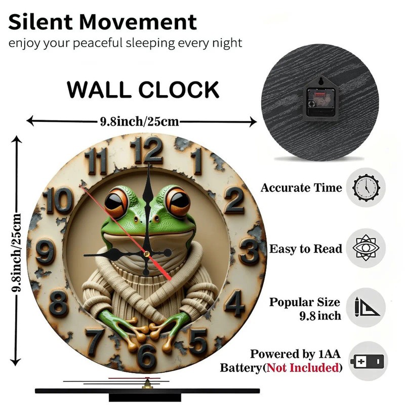 10-Inch Custom Wooden Clock for a "Days Since [Event]" Trackersheet