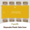 Party Solids 54X108 Yellow Disposable Plastic Tablecloth For Parties Events