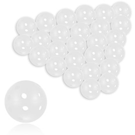 Xiaomoyu 28 Pcs Golf Practice Balls, Air Flow Hollow Practice Golf Balls, 40mm Plastic Golf Exercise Balls for Swing Practice Driving Range Home Outdoor Games Adults