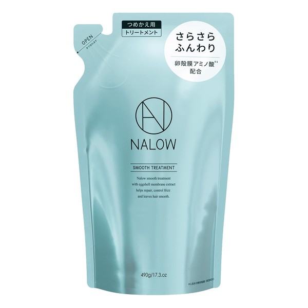 NALOW Narrow Smooth Treatment, Refill, 16.3 fl oz (490 ml), Eggshell Membrane Amino Acid Formulated