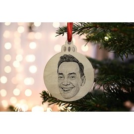 Craig Revel Horwood Merch, Strictly 'Dancing Gift Idea Judge Image On A Wooden Christmas Tree Bauble, For Mum & Dad