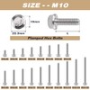 M10-1.5 x 90mm (6 pcs) Flanged Hex Bolts, 304 Stainless