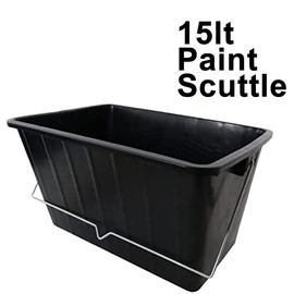 Mini Paint Scuttle 15L – Heavy Duty Plastic Paint Bucket for Rollers & Brushes – Compact Decorator’s Paint Container – Durable, Easy-Clean, Ideal for DIY & Trades (15 Litre)