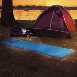 Wakeman Lightweight Foam Sleep Pad- 0.50” Thick Mat for Camping, Cots, Tents, Backpacking & Yoga - Non-Slip, Waterproof & Carry Handle Outdoors (Blue),72",75-CMP1012