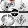 Stainless Steel Funnel, Walfos 3 Different Sizes of Kitchen funnels