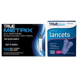 100ct TRUE METRIX® Test Strips + 100ct TRUEplus® 30g Lancets