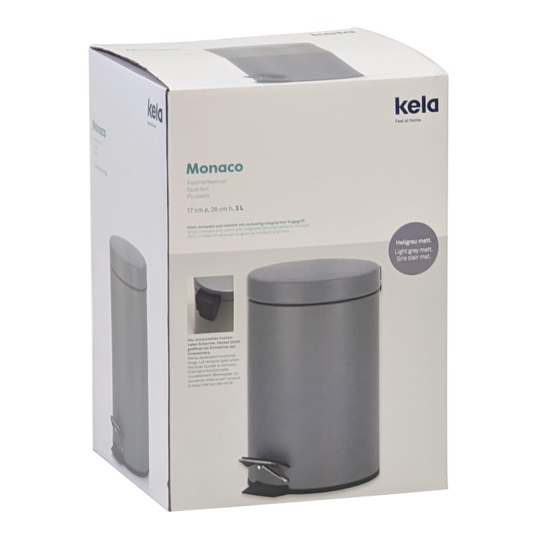 kela Cosmetic bin Polino of Metal 3L in Bright Grey,