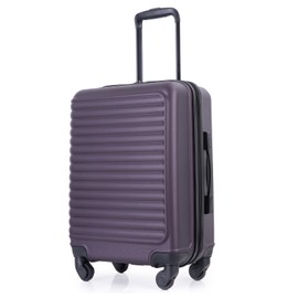 Tripcomp Carry On Luggage Lightweight Hardside suitcase with Spinner Wheels, Carry-On 20-inch, Purple