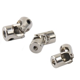 2 Pack Universal Joint Shaft Coupler Coupling Steering Connector for RC Car Crawler Boat,4mm to 4mm