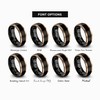 Midnight Rose Collection Tungsten Wedding Band Ring 8mm for Men