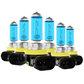 DMEPUGI Headlight Bulbs Fit For Jeep Grand Cherokee 2017-2022,H11 h11 High Low Beam H11 Fog Lights Combo,Super Bright 5500K White Light High Performance Halogen Light Bulbs,6PCS