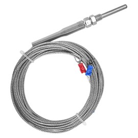 Type K Thermocouple Compact Size Convenient to Use Thermocouple Widely Used Fast Response Durable in Use for Work Industrial Plants Factory Shop (5M)