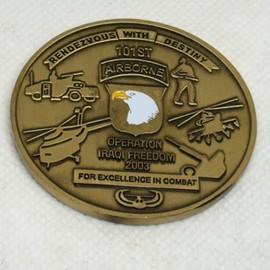 ARMY 101ST AIRBORNE IRAQI FREEDOM 2" OIF MOSUL BAGHDAD CHALLENGE COIN 2003 rep.